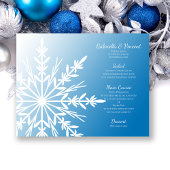 White Snowflake auf der Blue Winter Wedding Menu