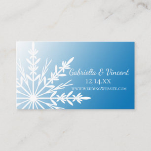 White Snowflake auf der Website von Blue Wedding Begleitkarte