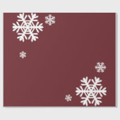 White Snowflake auf Red Holiday Geschenk Geschenkpapier (Flach)