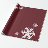 White Snowflake auf Red Holiday Geschenk Geschenkpapier (Ungerollt)