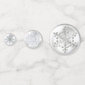 White Snowflake Confetti Konfetti (Vorderseiten)