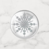 White Snowflake Confetti Konfetti (Klein Vorderseite)
