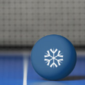 White Snowflake Design auf Blue Tischtennisball (Netto)