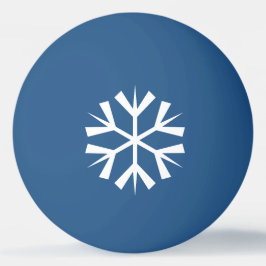 White Snowflake Design auf Blue Tischtennisball