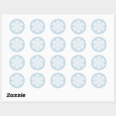  White Snowflake (Frost Blue)  Runder Aufkleber (Blatt)