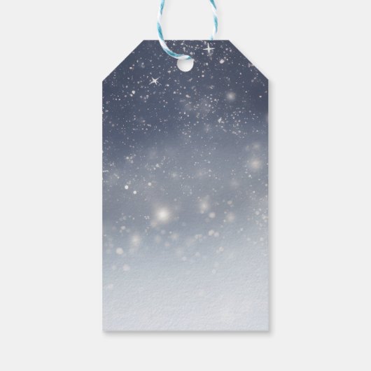 White Snowflake Geschenkanhänger (Rückseite)