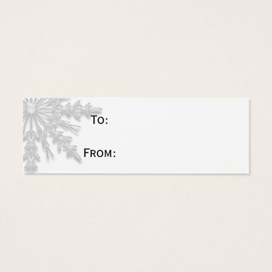 White Snowflake Gift Tags (Rückseite)