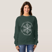 White Snowflake Holiday Sweatshirt (Vorne ganz)