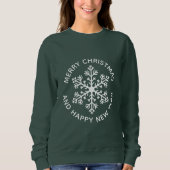 White Snowflake Holiday Sweatshirt (Vorderseite)