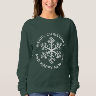 White Snowflake Holiday Sweatshirt