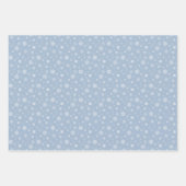 White Snowflake Muster Weihnachtsfeiertag Geschenkpapier Set (Vorderseite 2)