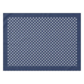 White Snowflake Pattern on a Midnight Blue Sky Tischdecke (Vorderseite (Horizontal))