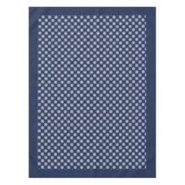 White Snowflake Pattern on a Midnight Blue Sky Tischdecke