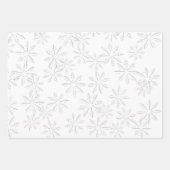 White Snowflake Print Geschenkpapier Set (Vorderseite 2)