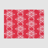 White Snowflake Red Backing Seidenpapier (Vorderseite)