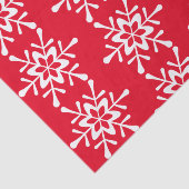 White Snowflake Red Backing Seidenpapier (Ausschnitt)