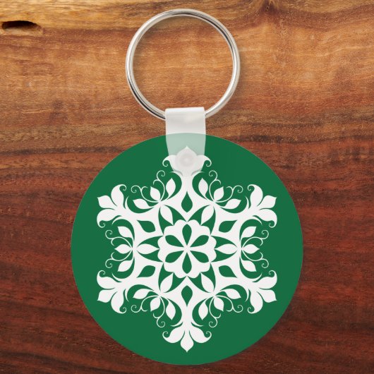 White Snowflake Schlüsselanhänger (Vorderseite)