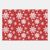 White Snowflake Seamless Patterns Weihnachten Geschenkpapier Set (Vorderseite 2)