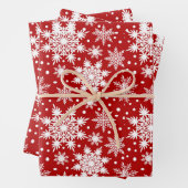 White Snowflake Seamless Patterns Weihnachten Geschenkpapier Set (Beispiel)