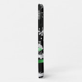White Snowflake Silver Green Ribbon Weihnachtsbaum Case-Mate iPhone Hülle (Hinten/Links)