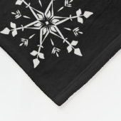 White Snowflake Silver Green Ribbon Weihnachtsbaum Fleecedecke (Ecke)