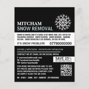 White Snowflake, Snow Removal Company Werbung Flyer