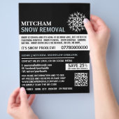 White Snowflake, Snow Removal Company Werbung Flyer (Hand)