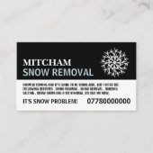 White Snowflake, Snow Removal Company Werbung Visitenkarte (Vorderseite)