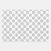 White Snowflake Star Pattern Geschenkpapier Set (Vorderseite)