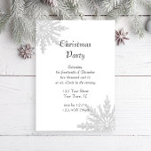 White Snowflake Weihnachten Party Einladung