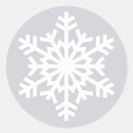White Snowflake Weihnachtsfeiertage Umschlag Aufkl Runder Aufkleber