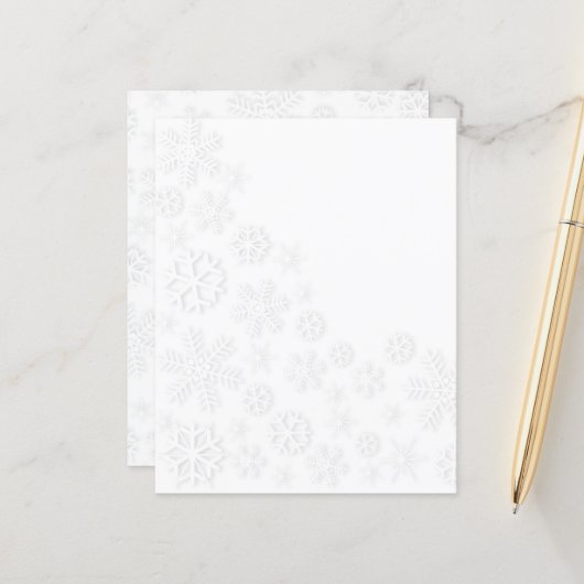 White Snowflakes (Vorderseite/Rückseite Beispiel)