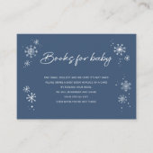 White Snowflakes Blue Books for Baby Ticket Begleitkarte (Vorderseite)