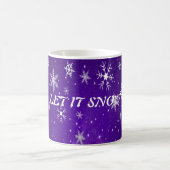 White Snowflakes Blue-Lila Backgrd Morphing Tasse (Mittel)
