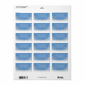 White Snowflakes Border Adressaufkleber (Vorne)