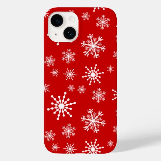 White Snowflakes Case-Mate iPhone Hülle (Rückseite)