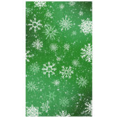 White Snowflakes Emerald Green Tischdecke (Vorderseite)