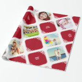 White Snowflakes Foto Collage Weihnachtsgeschenk W Geschenkpapier (Ungerollt)