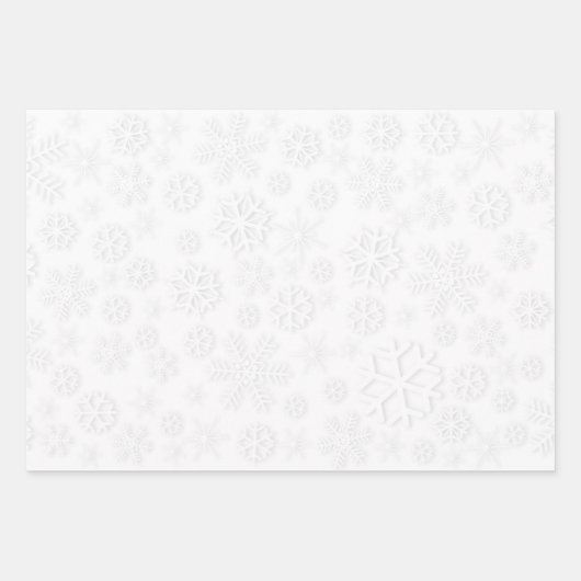 White Snowflakes Geschenkpapier Set (Vorderseite 2)