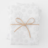 White Snowflakes Geschenkpapier Set (Beispiel)