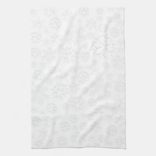 White Snowflakes Geschirrtuch (Vertikal)