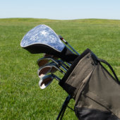 White Snowflakes Golf Headcover (In SItu)