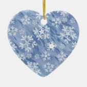 White Snowflakes Keramik Ornament (Vorne)