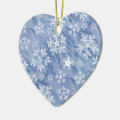 White Snowflakes Keramik Ornament (Links)