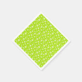 White Snowflakes on Green Winter Pattern Serviette (Ecke)