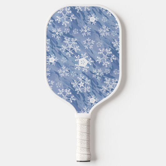 White Snowflakes Pickleball Schläger (Vorderseite)