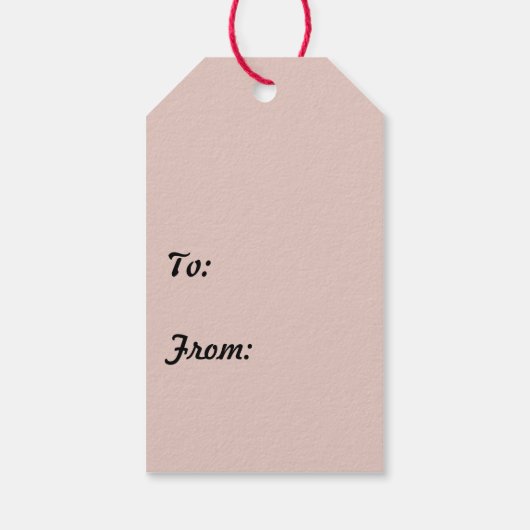 White Snowflakes Red Background Geschenketiketten Geschenkanhänger (Rückseite)