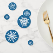 White Snowflakes Sapphire Blue Konfetti (Gruppe)
