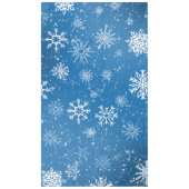 White Snowflakes Sapphire Blue Tischdecke (Vorderseite)