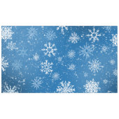 White Snowflakes Sapphire Blue Tischdecke (Vorderseite (Horizontal))